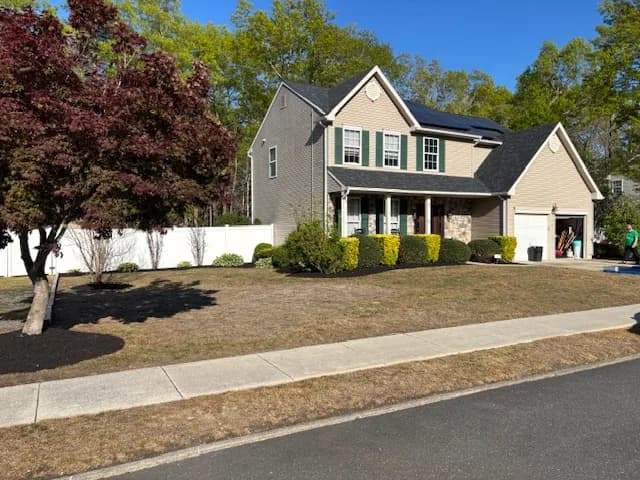 Front yard and roofline of a home in Linwood, NJ